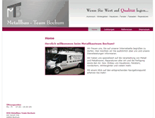 Tablet Screenshot of metallbau-team-bochum.de